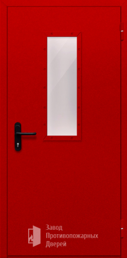 Фото двери «Однопольная со стеклом (красная)» в Ликино-Дулёво