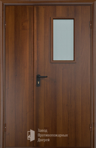 Фото двери «Полуторная МДФ со стеклом EI-30» в Ликино-Дулёво