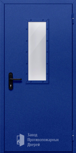 Фото двери «Однопольная со стеклом (синяя)» в Ликино-Дулёво