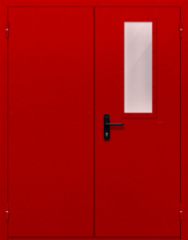 Фото двери «Двупольная со стеклом (красная)» в Ликино-Дулёво