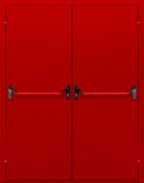 Фото двери «Двупольная глухая с антипаникой (красная)» в Ликино-Дулёво