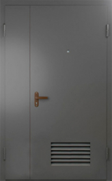 Фото двери «Техническая дверь №7 полуторная с вентиляционной решеткой» в Ликино-Дулёво
