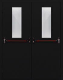 Фото двери «Двупольная со стеклом и антипаникой №64» в Ликино-Дулёво