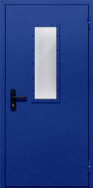 Фото двери «Однопольная со стеклом (синяя)» в Ликино-Дулёво