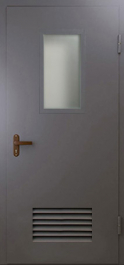 Фото двери «Техническая дверь №5 со стеклом и решеткой» в Ликино-Дулёво