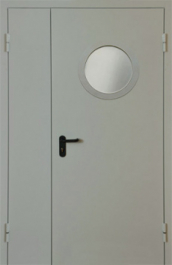 Фото двери «Полуторная с круглым стеклом EI-30» в Ликино-Дулёво